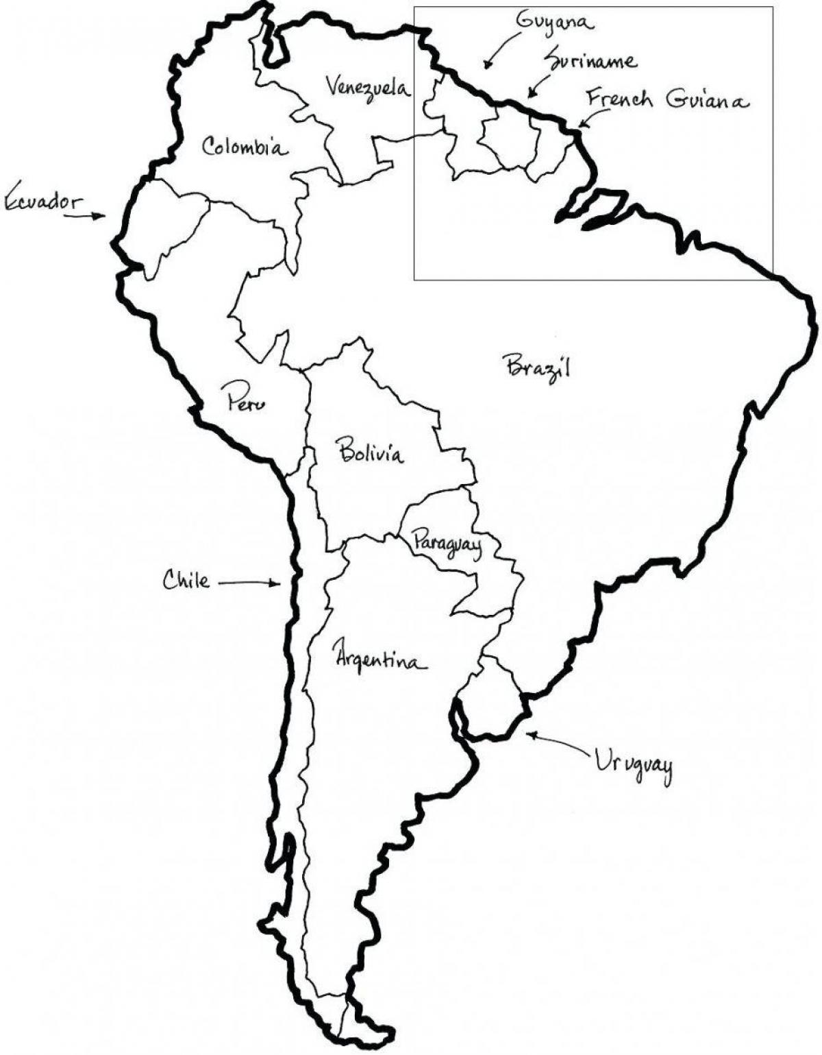 Mapa Čile outlin