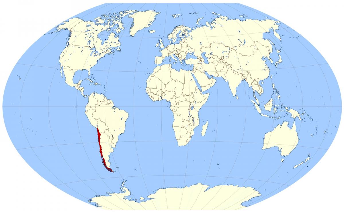 svet mapy zobrazujúci Čile