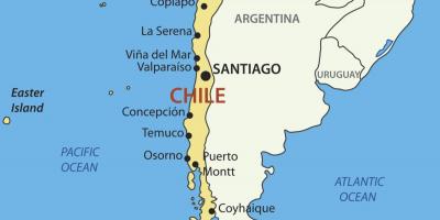 Mapa krajiny Chile