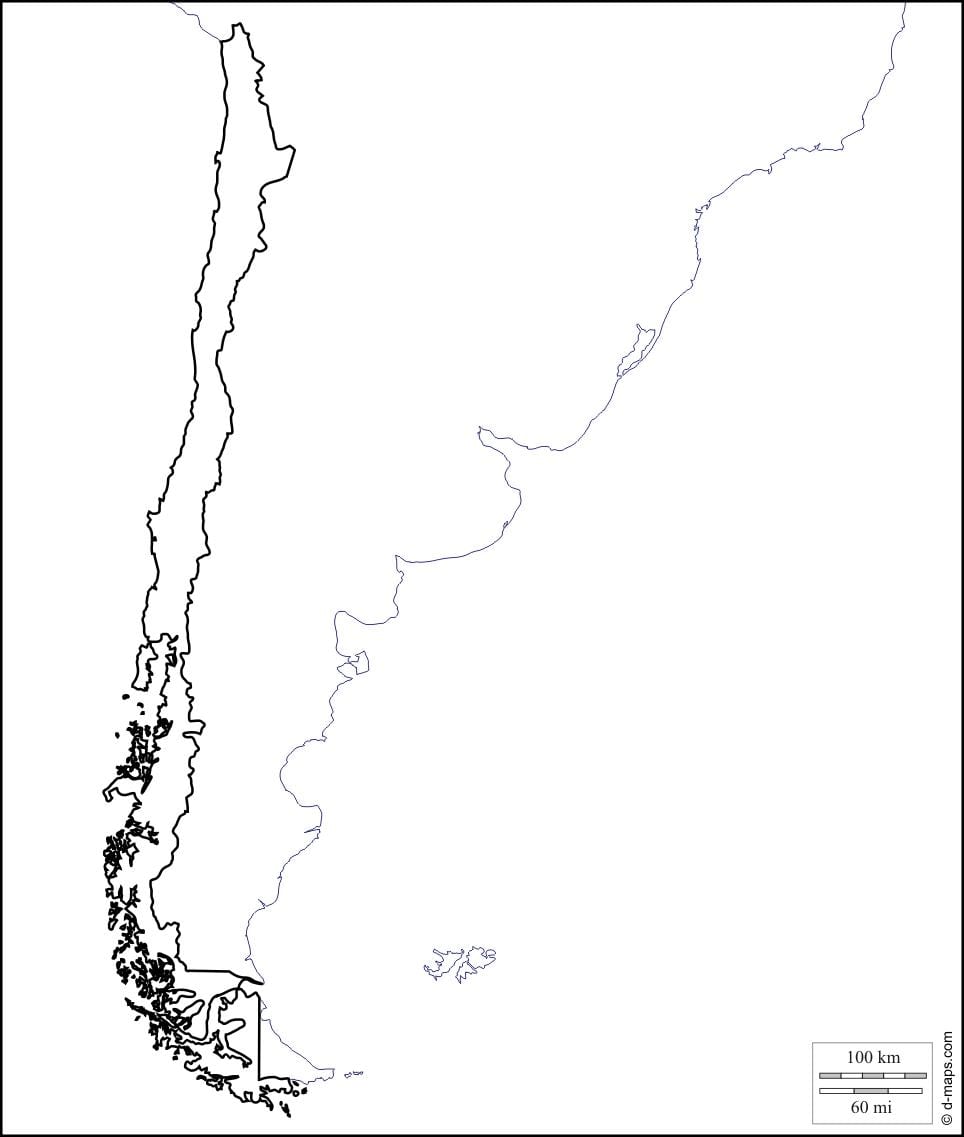 prázdna mapa Čile