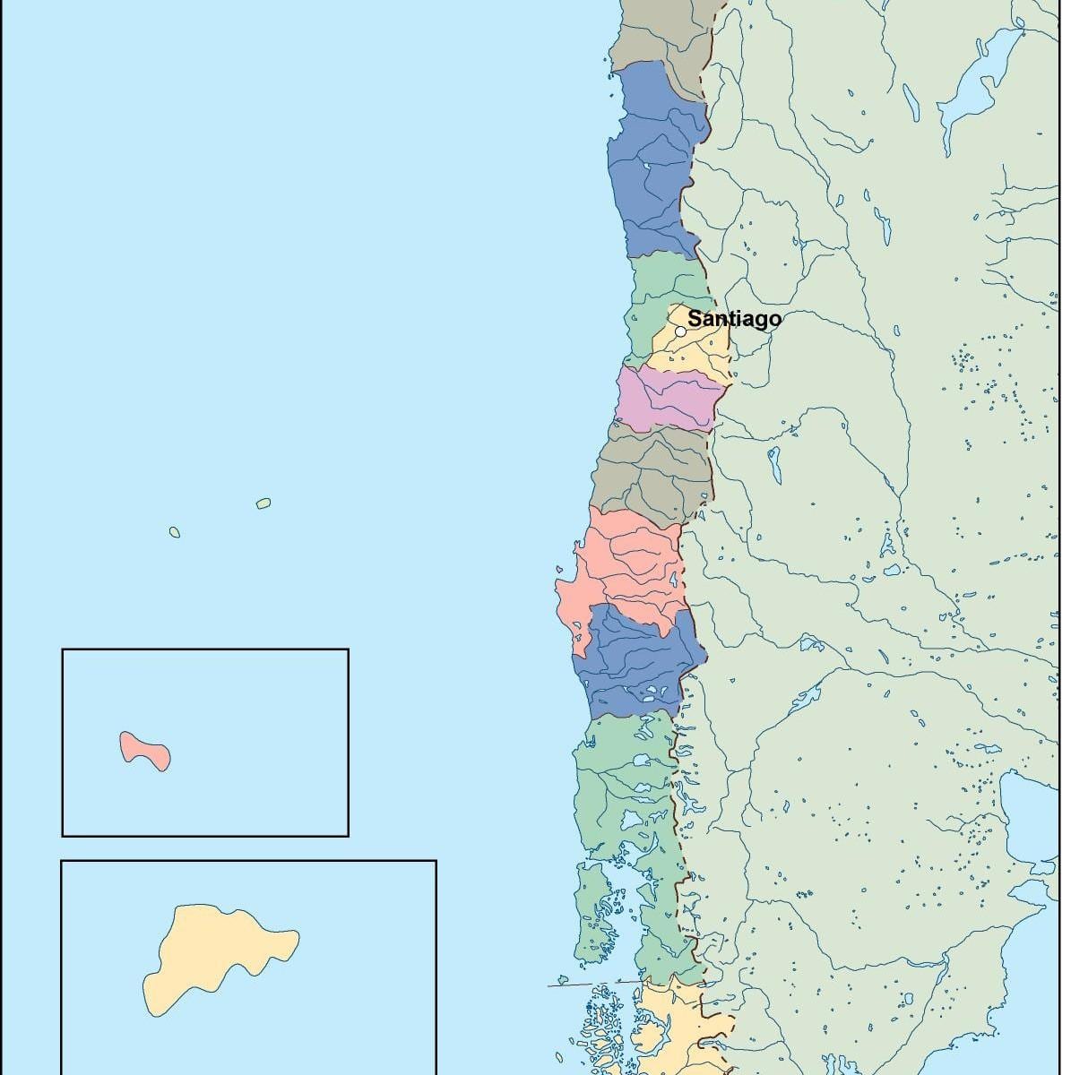 Mapa Čile vektor