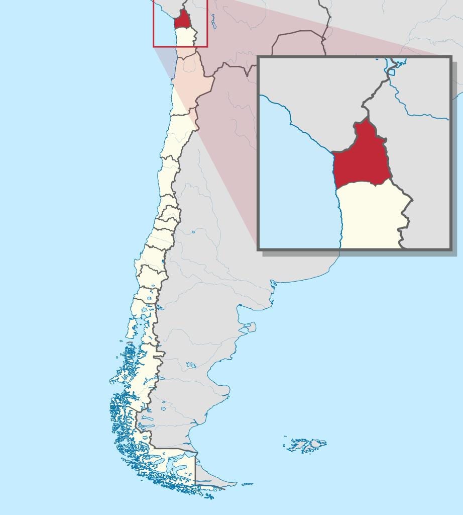 Mapa arica Čile