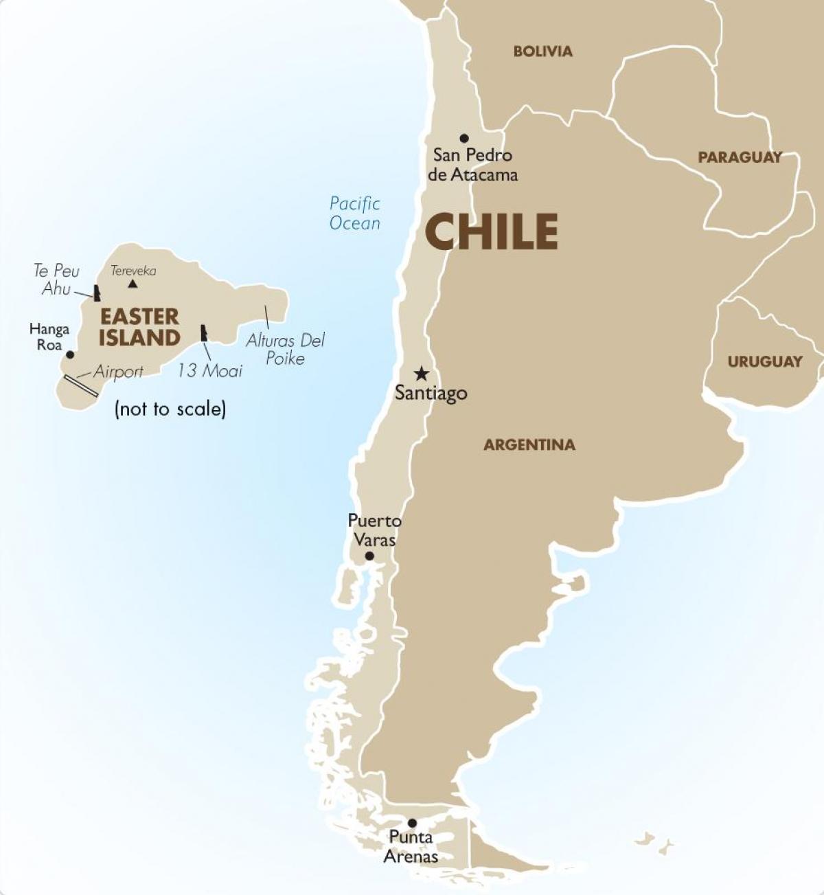 Čile je mape