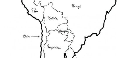Mapa Čile outlin