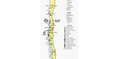 Mapa Čilský porty
