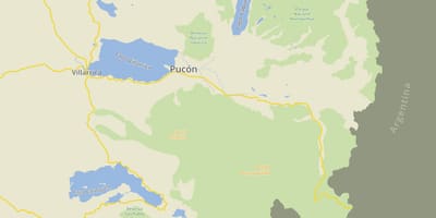 Mapa pucon Čile