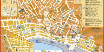 Turistická mapa valparaiso Čile
