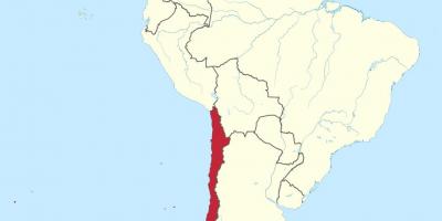 Chile v južnej amerike mapu