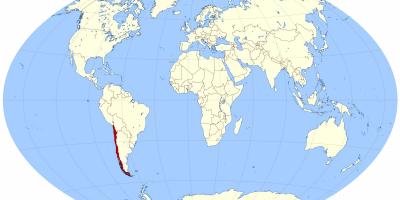 Svet mapy zobrazujúci Čile